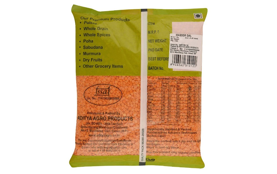 Kitchen King Masoor Dal    Pack  1 kilogram